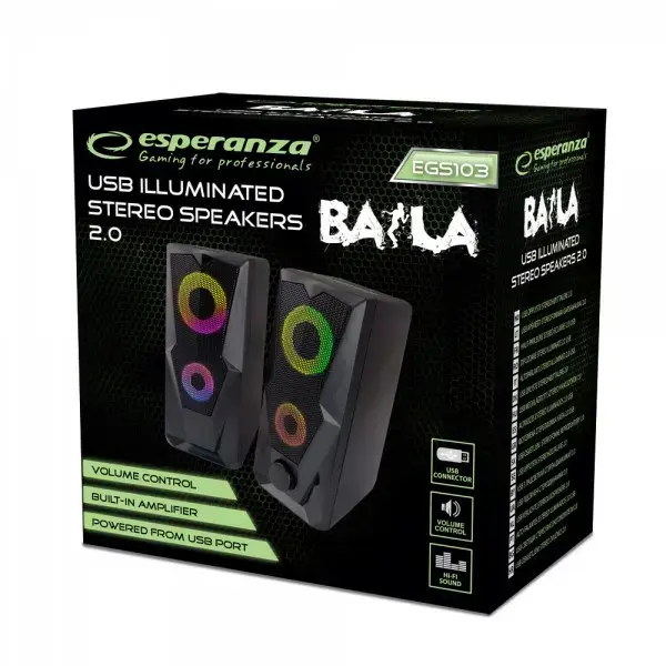 ESPERANZA GARSIAKALBIAI 2.0 USB VADOVAUJAMA VAIVORYKŠTĖ BAILA EGS103