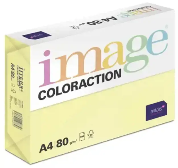 Spalvotas popierius IMAGE COLORACTION, A4, 80 gsm, 500 lapų, FLORIDA / LEMON YELLOW
