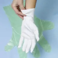 Pirštinės, virtuvinės, medvilninės, baltos, XL dydis,12 porų