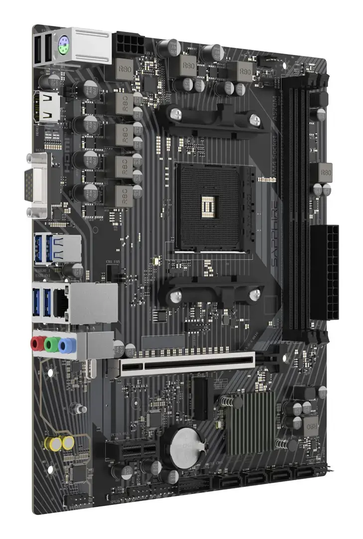 Sapphire A520M-E AMD A520 Socket AM4 micro ATX