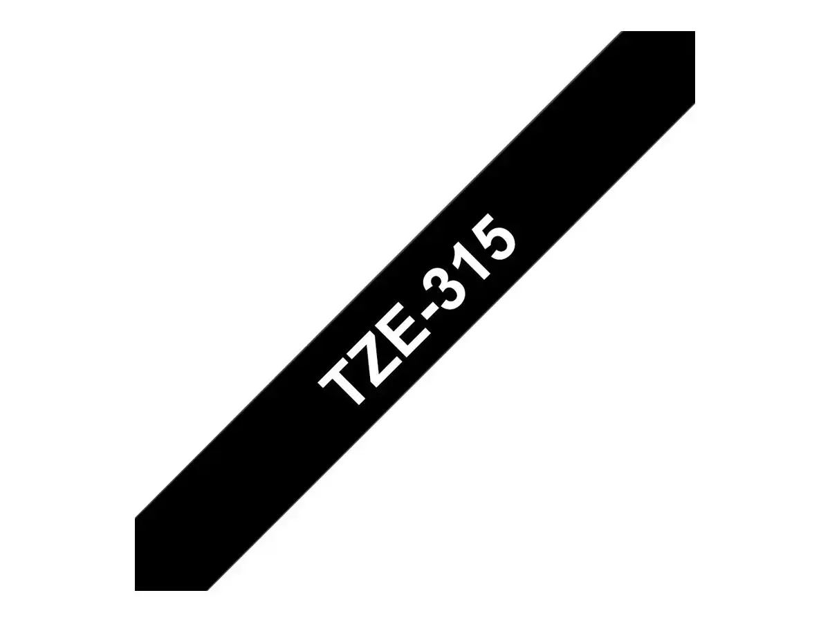 Brother laminuota juosta 6 mm, balta ant juodos spalvos, TZe, pilka, terminis perkėlimas, Brother, PT-1280HK, PT-1280SN, PT-1280KT, PT-D200HK, PT-1100SN, PT-1100KT, PT-2100VP, PT-2730, PT-7600,...