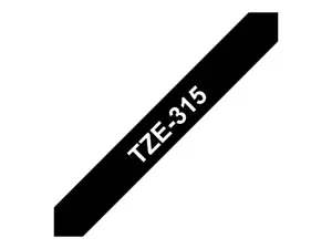 Brother laminuota juosta 6 mm, balta ant juodos spalvos, TZe, pilka, terminis perkėlimas, Brother, PT-1280HK, PT-1280SN, PT-1280KT, PT-D200HK, PT-1100SN, PT-1100KT, PT-2100VP, PT-2730, PT-7600,...