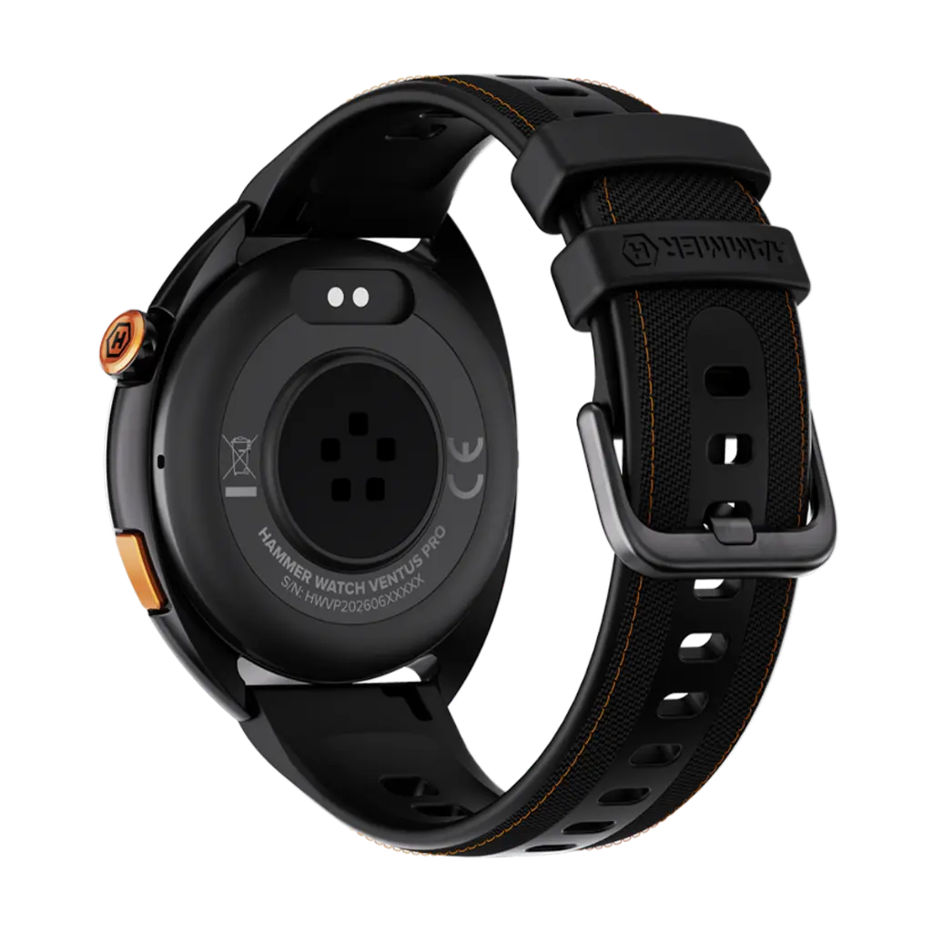 Hammer Ventus PRO | Smart watch | GPS (satellite) | AMOLED | 1.43" | Waterproof | Black