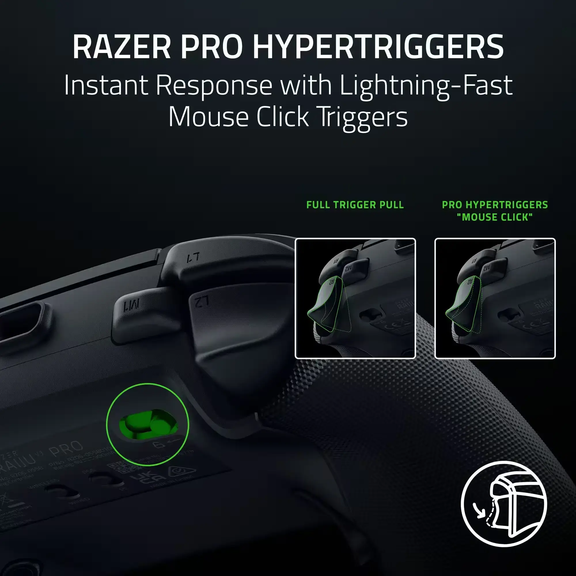 Razer Gaming Controller | Raiju V3 Pro for PS5 & PC | Black