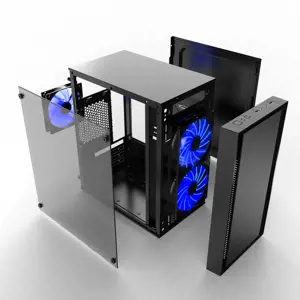 GEMBIRD CCC-FORNAX-960B Gaming design PC case 3 x 12 cm fans blue