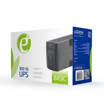 GEMBIRD EG-UPS-B850 UPS Energenie by Gembird 850 VA Basic 850 UPS, AVR, Shuko išvesties lizdai, juoda