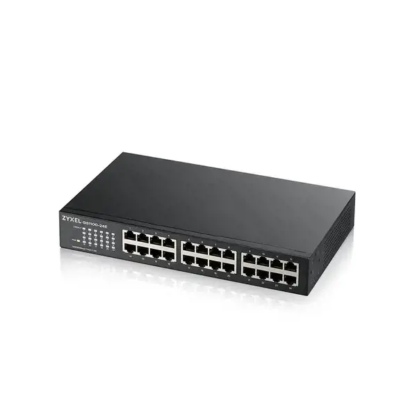 Zyxel GS1100-24E, nevaldomas, Gigabit Ethernet (10/100/1000), montuojamas į stovą, montuojamas ant sienos