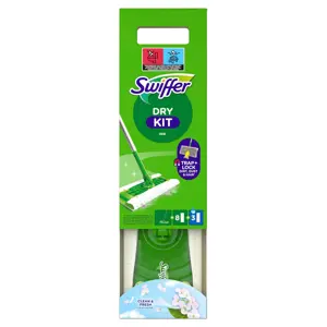 Swiffer Sweeper Starter Kit XXL: šluota,sausos serv.8vnt ir šlapios serv.3vnt