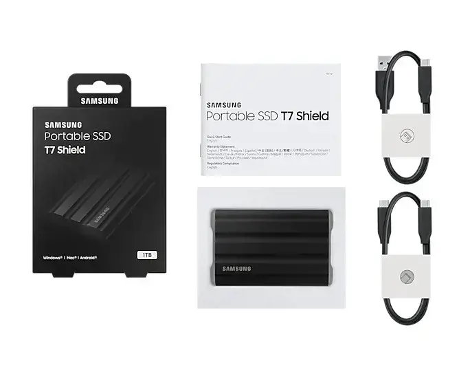 "Samsung" MU-PE1T0S, 1000 GB, C tipo USB, 3.2 Gen 2 (3.1 Gen 2), 1050 MB/s, apsauga nuo slaptažodžio, juoda