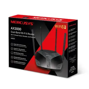 "Mercusys AX1800" dviejų dažnių "WiFi 6" maršrutizatorius