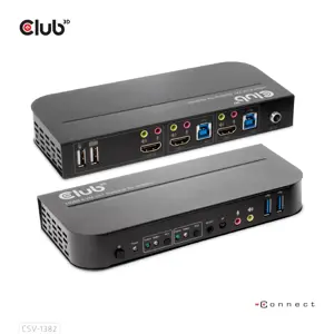 VIDEO SWITCH KVM HDMI 2PORT/CSV-1382 CLUB3D