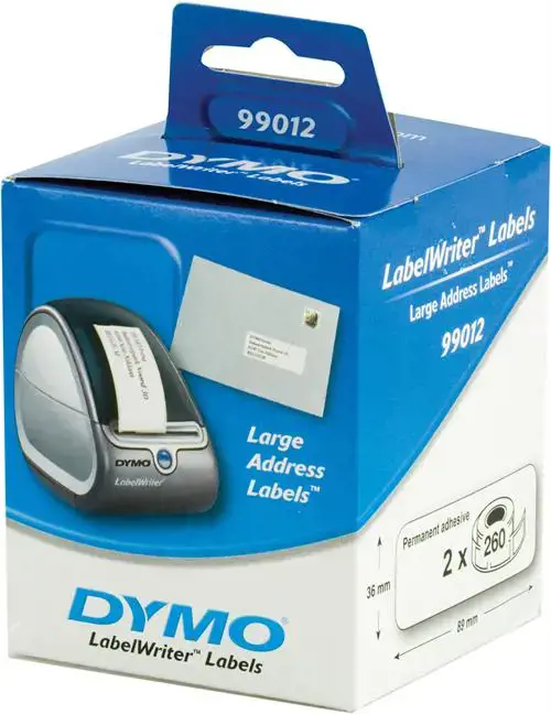 Etiketės DYMO LabelWriter 36x89 mm, 2x260 vnt. / S0722400 99012