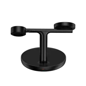 Baseus Swan stand 3in1 magnetic charger with USB Type C cable 1m black (WXTE000101)