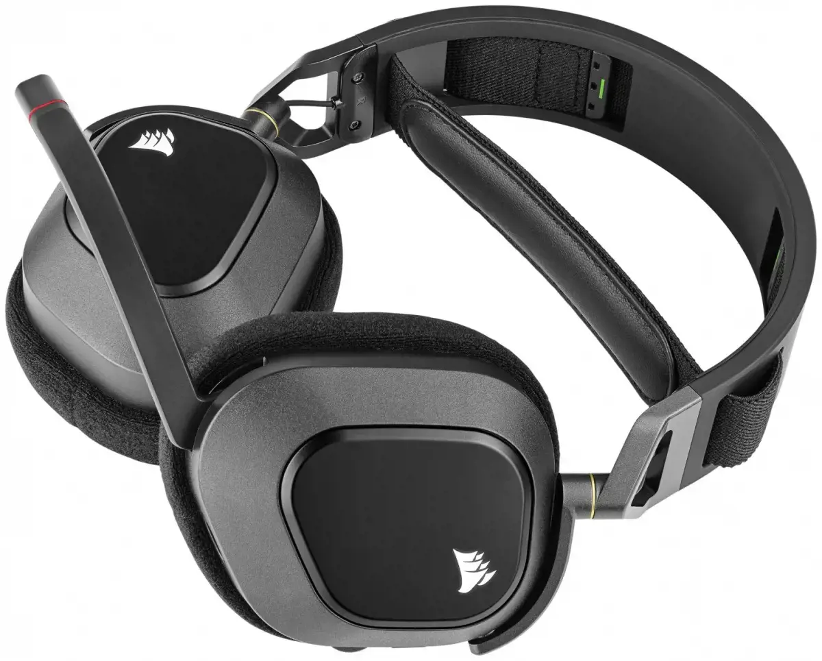 CORSAIR HS80 RGB belaidės ausinės Carbon