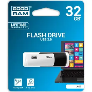 "Goodram UCO2", 32 GB, A tipo USB, 2.0, 20 MB/s, sukamasis, mėlynas, baltas