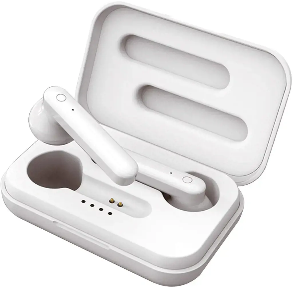 Platinet PM1040W Airpods Bluetooth 5.0 belaidės ausinės su mikrofonu (MMEF2ZM|A) balta