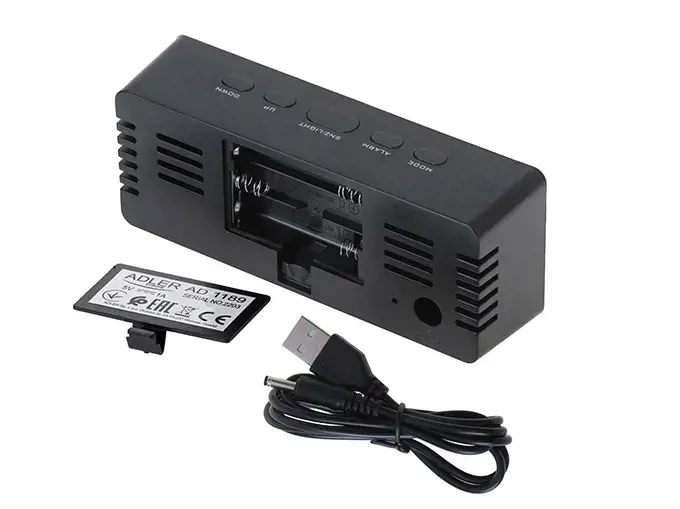 "Adler" žadintuvas AD 1189B Black