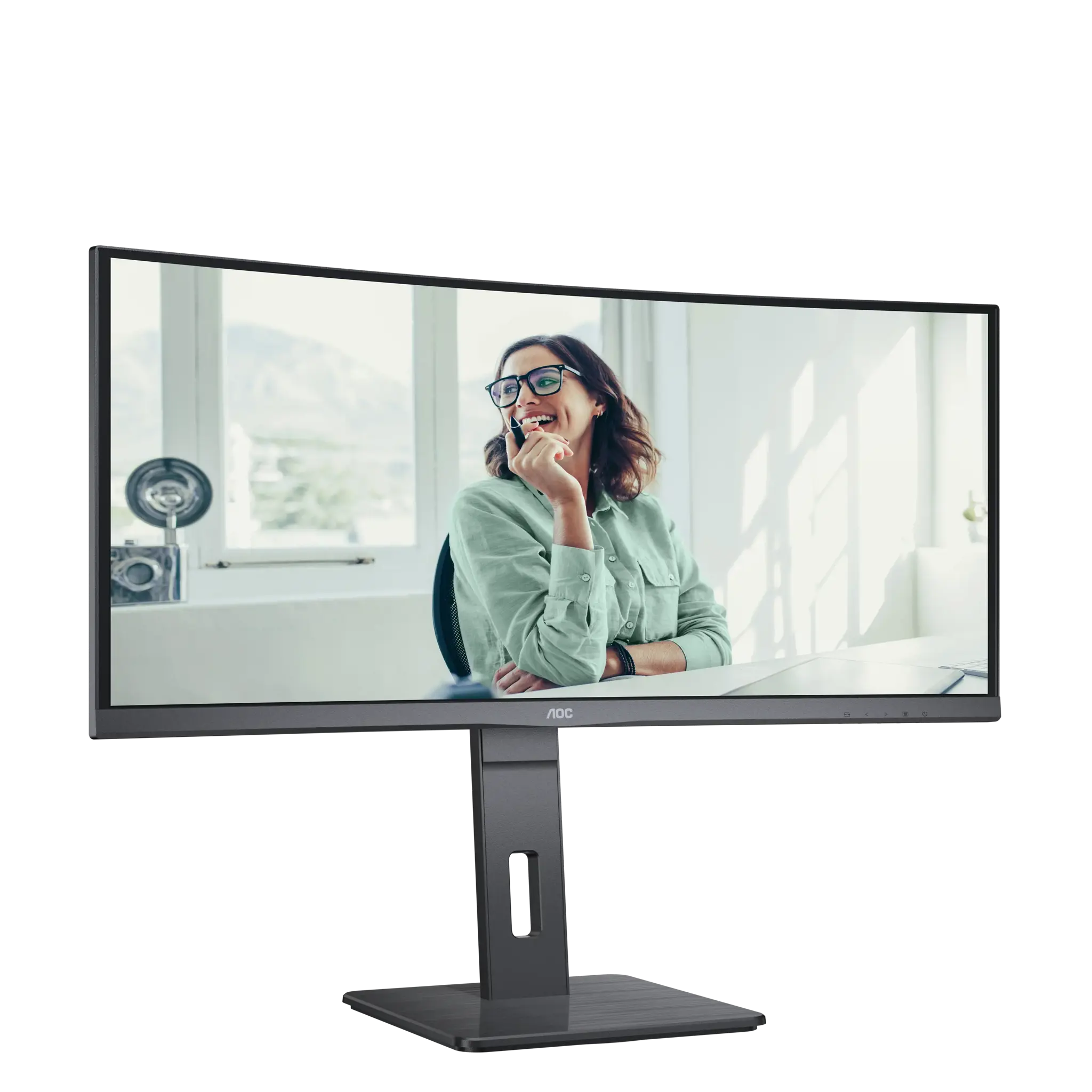AOC CU34P3CV 34 colių VA 3440x1440 21:9 4 ms HDMI DP USB Juoda