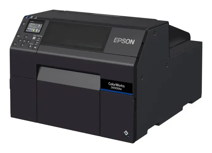 Epson ColorWorks D6500Ae, Thermal transfer, 1200 x 1200 DPI, 85 mm/sec, Colour, Wired, Black