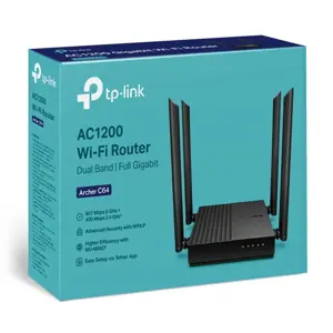 TP-Link Archer C64, Wi-Fi 5 (802.11ac), Dual-band (2.4 GHz / 5 GHz), Ethernet LAN, Black, Tabletop router