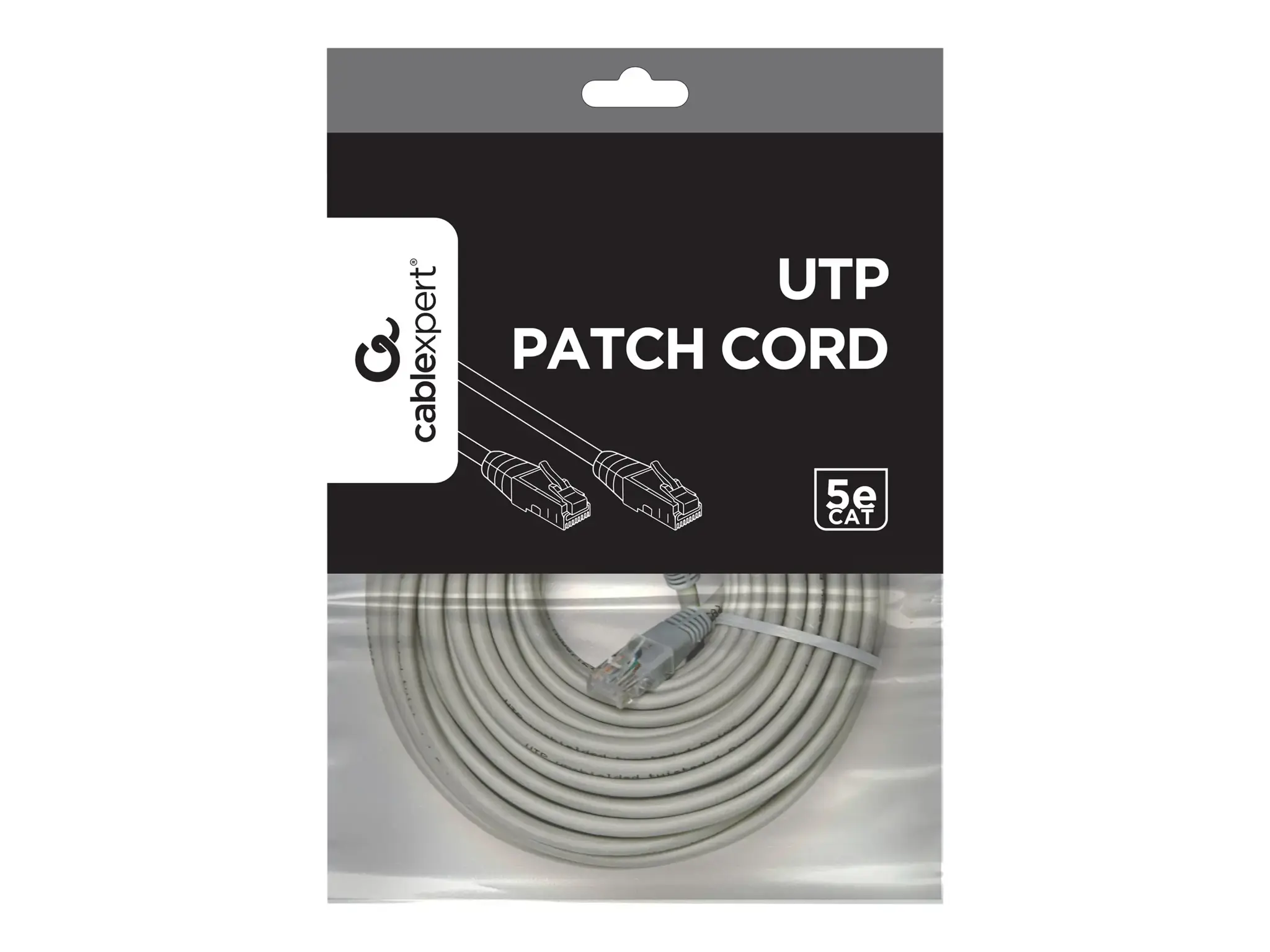 GEMBIRD PP12-15M Gembird sujungimo laidas RJ45, cat.5e, UTP, 15 m, pilkos spalvos