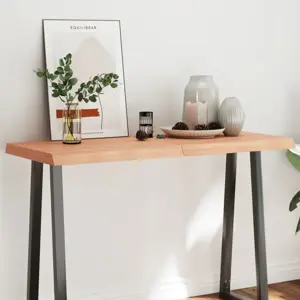 Stalviršis, šviesiai rudas, 120x50x(2-6) cm, medienos masyvas