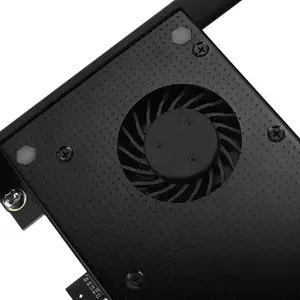 AXAGON PCEM2-DC PCI-E 3.0 4x - DUAL M.2 SSD (NVMe + SATA), dviguba įtampa, iki 110 mm SSD, ventiliatorius + radiatorius