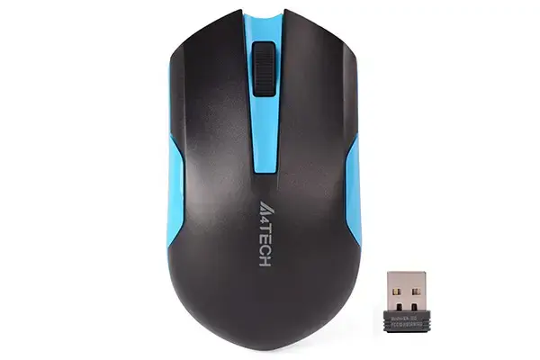 A4-TECH A4TMYS46037 Pelė A4TECH V-TRACK G3-200N-1 Black+Blue WRLS