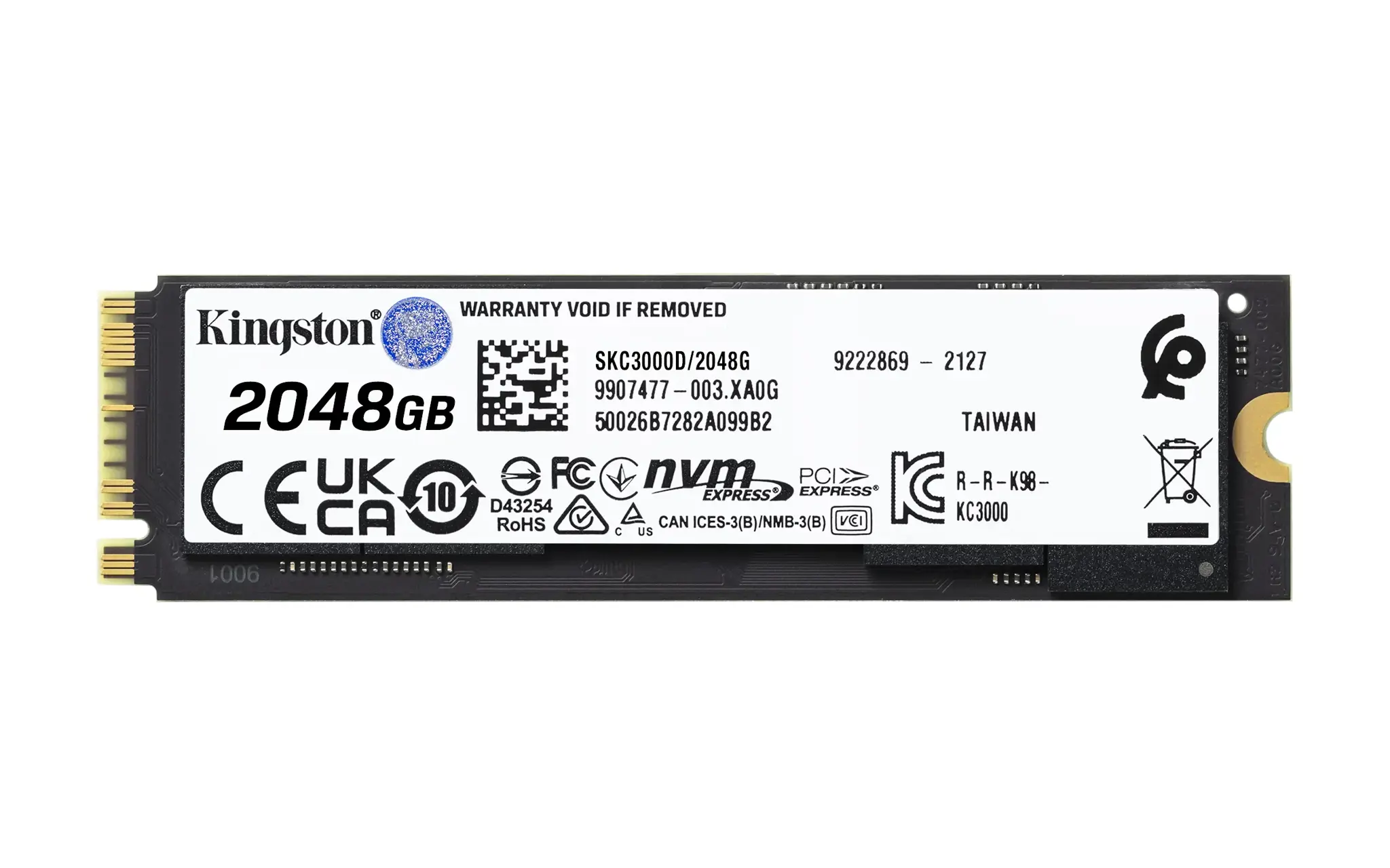 SSD diskas KINGSTON KC3000 2 TB, M.2 2280, PCIe 4.0 (NVMe)