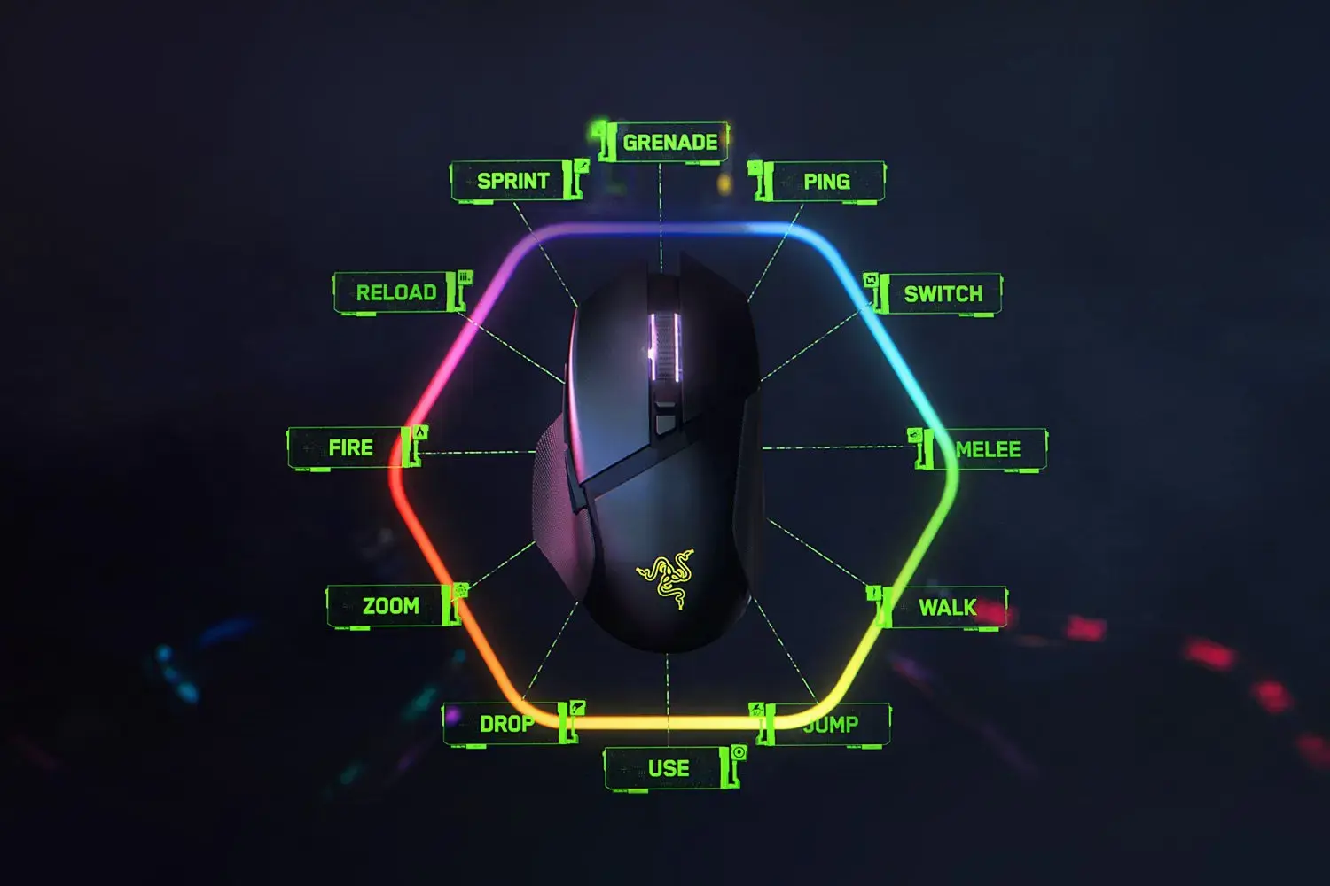 "Razer" žaidimų pelė "Basilisk V3 Pro" optinė pelė, juoda, laidinė