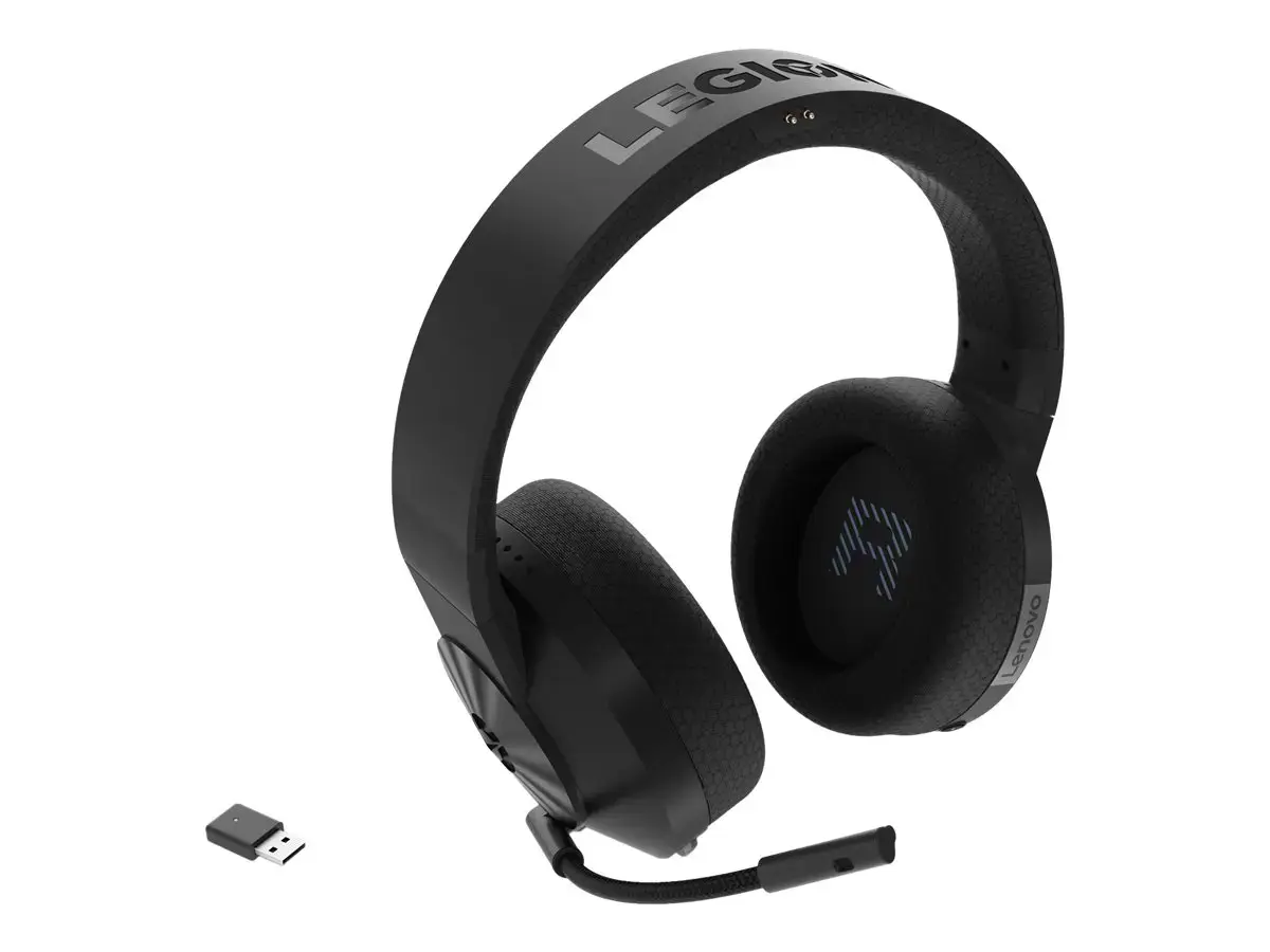 Lenovo Legion H600, laidinis ir belaidis, žaidimų, 20 - 20000 Hz, 320 g, ausinės, juodos spalvos
