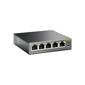 TP-LINK 5 prievadų gigabitinis stalinis komutatorius su 4 PoE prievadais 5 Gigabit RJ45 prievadai, įskaitant 4 PoE prievadus 56 W PoE maitinimo šaltinis Plieninis korpusas