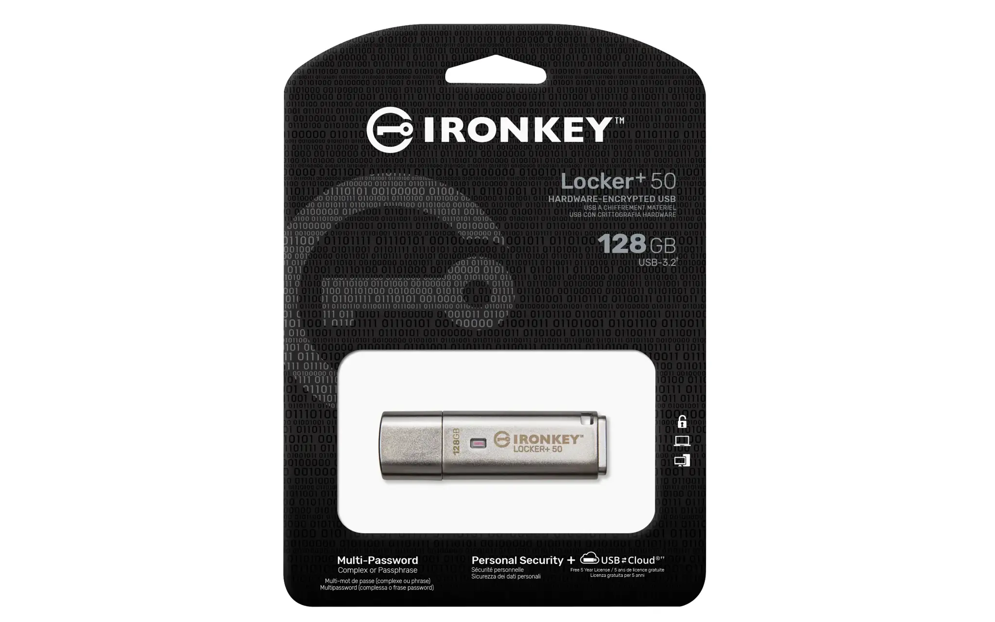 KINGSTON 128GB IKLP50 AES USB w/256bit Encryption