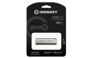 KINGSTON 128GB IKLP50 AES USB w/256bit Encryption