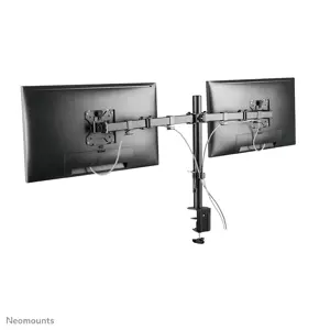 NEOMOUNTS BY NEWSTAR Monitor Dual-DeskMount 10-32inch clamp/grommet Full motion Tilt Swivel Pivot juoda