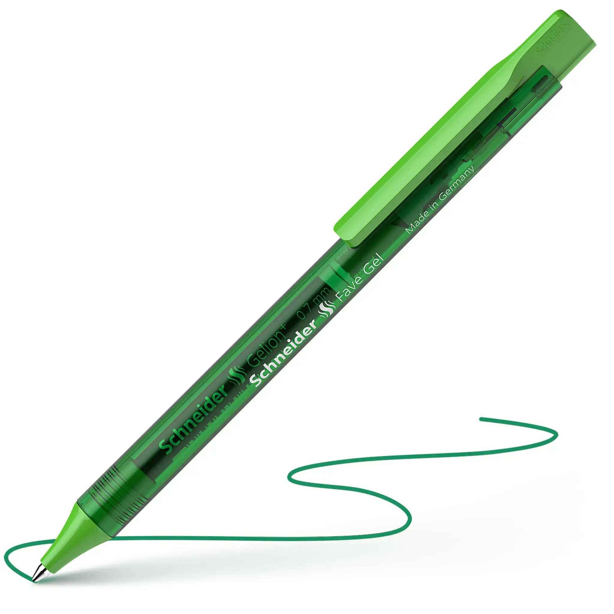 Automatinis tušinukas SCHNEIDER Fave Gel, 0,7mm, žalios sp.