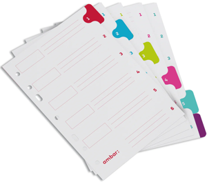 A5 Dividers Cardboard Ambar School 6P