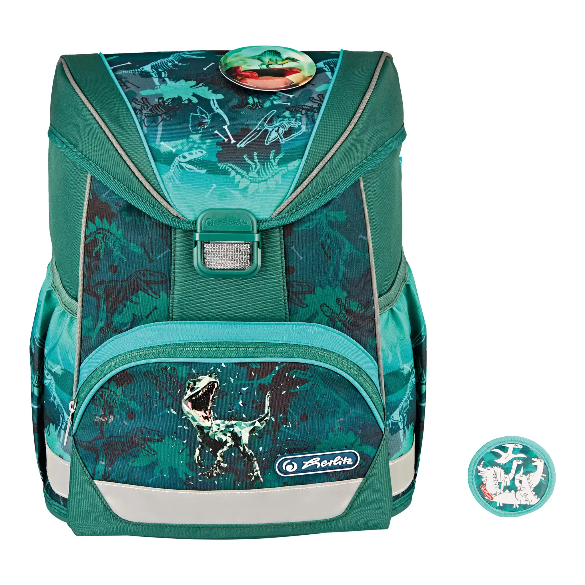 Forminė kuprinė Herlitz UltraLight Green Rex, 36 x 28 x 21 cm