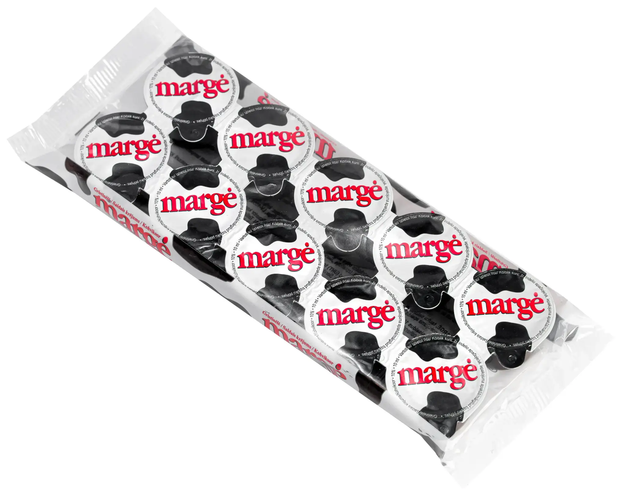 Grietinėlė kavai MARGĖ 10%, 10x10g