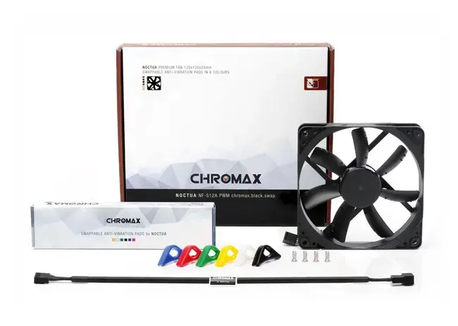 NOCTUA 120 mm NF-S12A PWM CHromax Black Swap spalvų ventiliatorius