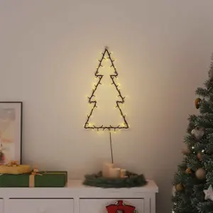 Kalėdiniai žibintai Kalėdų eglutės siluetas 80 LED šiltai balta
