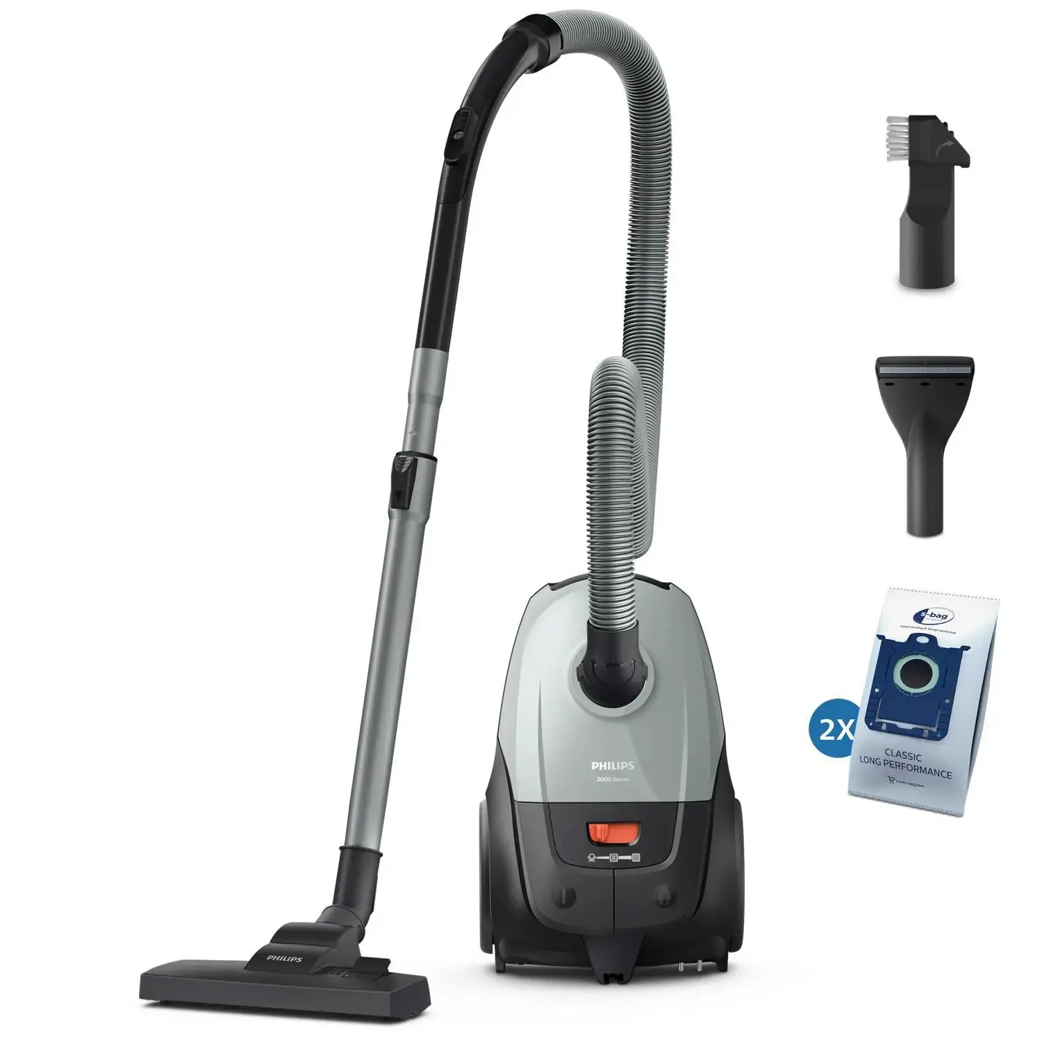 Vacuum Cleaner PHILIPS Input power 850 W Dust capacity 3 L Cylinder vacuum Cleaning type Dry Dust container Dust bag Colour Black/Grey XD2142/12