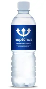 Mineralizuotas vanduo NEPTŪNAS NATURAL, 0.5 l, negazuotas, PET D