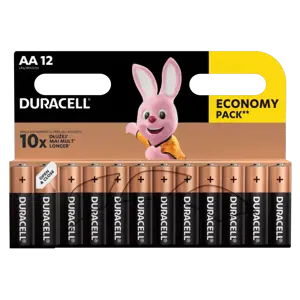 Duracell 5000394203334, Vienkartinė baterija, AA, šarminė, 1,5 V, 12 vnt., juoda, bronzinė