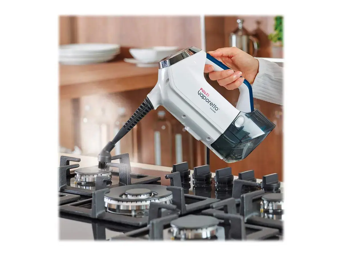 "Polti Vacuum" garų šluota su nešiojamuoju garų valytuvu PTEU0299 Vaporetto 3 Clean_Blue Galingumas 1800 W, vandens bako talpa 0,5 l, balta/mėlyna