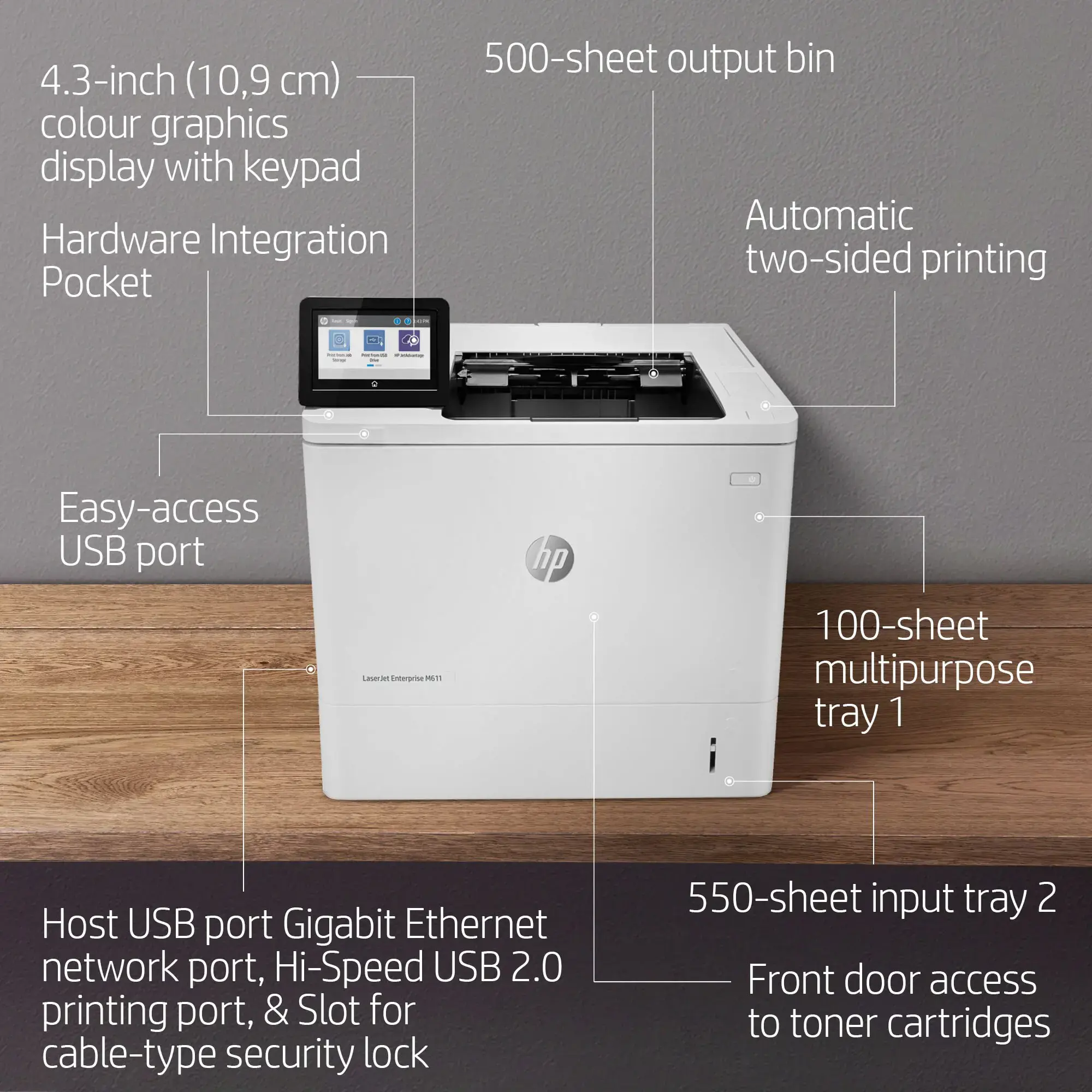 HP LaserJet Enterprise M611dn
