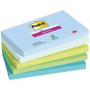 Lipnūs lapeliai Post-it Super Sticky ,Oasis Colour, 76 mm x 127 mm, 5 vnt./pak.