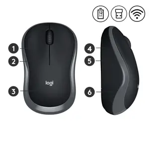 LOGITECH M185 belaidė pelė - SWIFT GREY - EER2