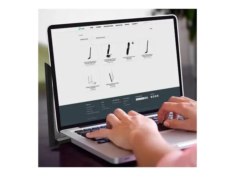 TP-LINK AC1300 didelės galios "Wi-Fi" dviejų dažnių juostų USB adapteris
