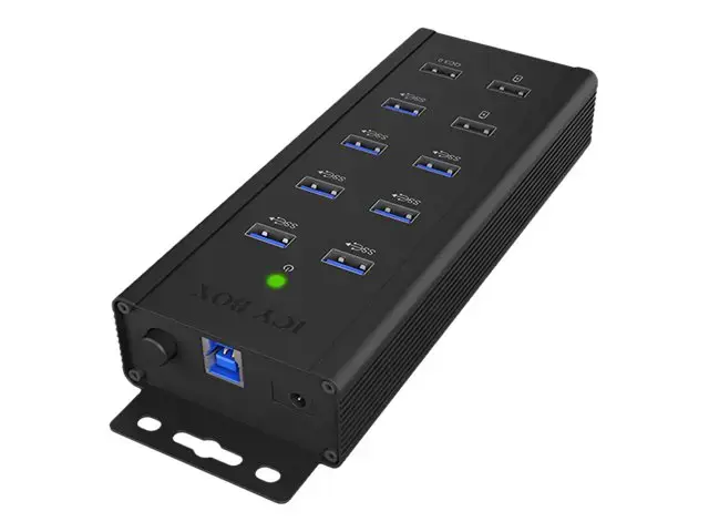 ICYBOX IB-HUB1703-QC3 IcyBox 7x USB 3.0 prievadų šakotuvas ir 3 įkrovimo prievadai